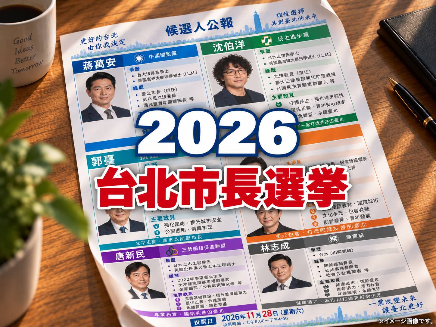 2026台北市長選、残り6週の構図